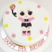 LOL Pink Baby Doll Flat Fondant Cake (D, V)